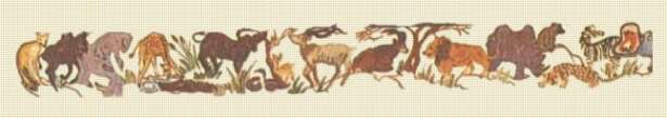 African animals, from one of the tapestry panels